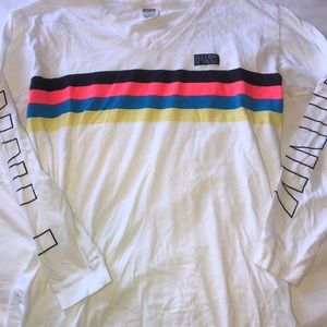 VS pink white v neck long sleeve *gently used